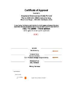 Specimen Certificate